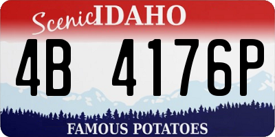 ID license plate 4B4176P