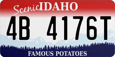 ID license plate 4B4176T