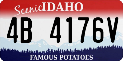 ID license plate 4B4176V