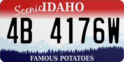 ID license plate 4B4176W
