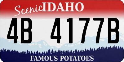 ID license plate 4B4177B