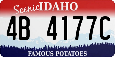 ID license plate 4B4177C