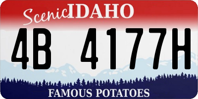 ID license plate 4B4177H
