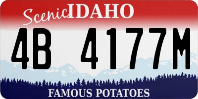 ID license plate 4B4177M