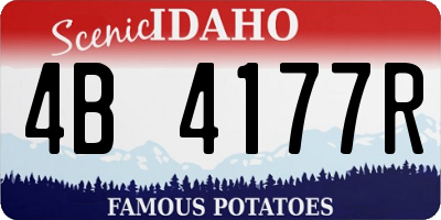 ID license plate 4B4177R