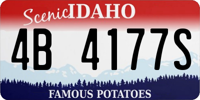 ID license plate 4B4177S