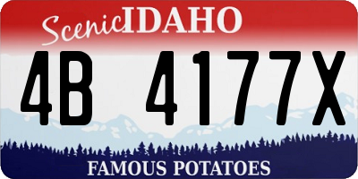 ID license plate 4B4177X