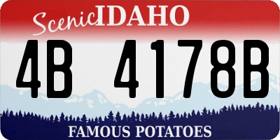 ID license plate 4B4178B