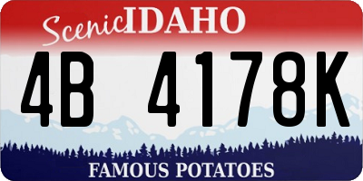 ID license plate 4B4178K