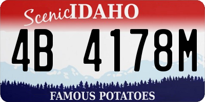 ID license plate 4B4178M