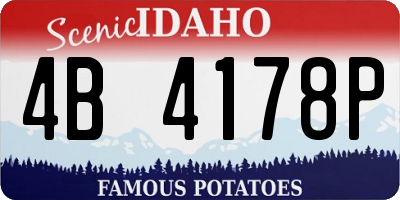 ID license plate 4B4178P