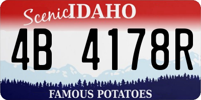 ID license plate 4B4178R