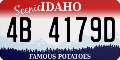 ID license plate 4B4179D