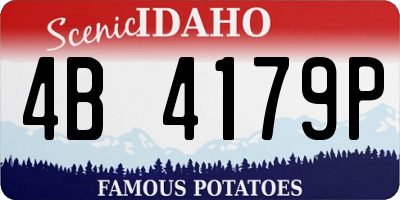 ID license plate 4B4179P