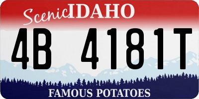 ID license plate 4B4181T