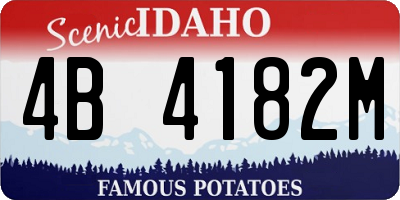 ID license plate 4B4182M