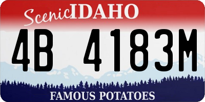 ID license plate 4B4183M