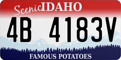 ID license plate 4B4183V