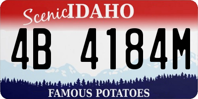ID license plate 4B4184M