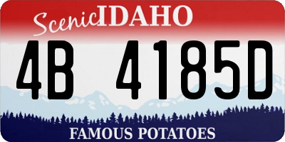 ID license plate 4B4185D