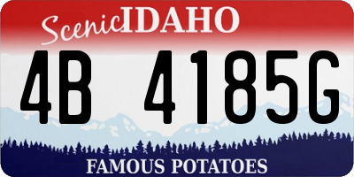 ID license plate 4B4185G