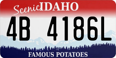 ID license plate 4B4186L