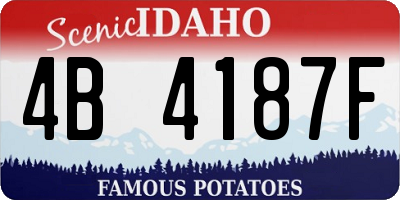 ID license plate 4B4187F