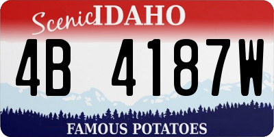 ID license plate 4B4187W