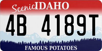 ID license plate 4B4189T