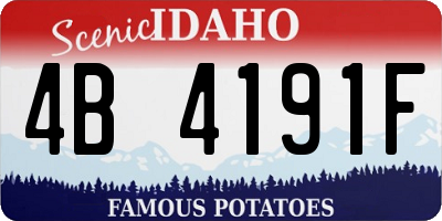 ID license plate 4B4191F