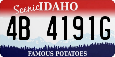 ID license plate 4B4191G