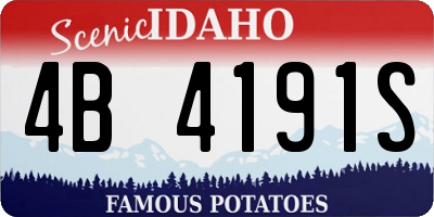 ID license plate 4B4191S