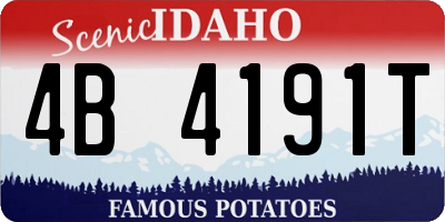 ID license plate 4B4191T