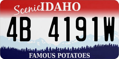 ID license plate 4B4191W
