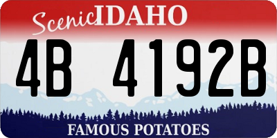 ID license plate 4B4192B