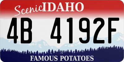 ID license plate 4B4192F