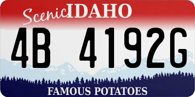 ID license plate 4B4192G