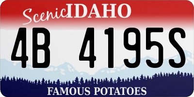 ID license plate 4B4195S