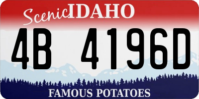 ID license plate 4B4196D