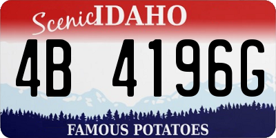 ID license plate 4B4196G