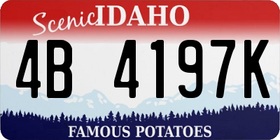 ID license plate 4B4197K