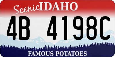 ID license plate 4B4198C