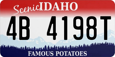 ID license plate 4B4198T