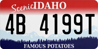 ID license plate 4B4199T