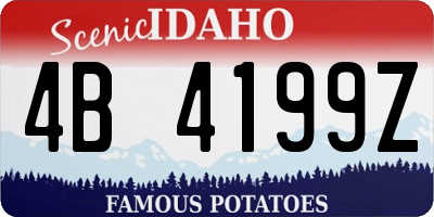 ID license plate 4B4199Z
