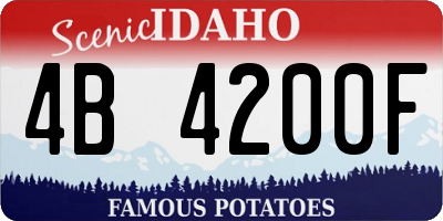 ID license plate 4B4200F