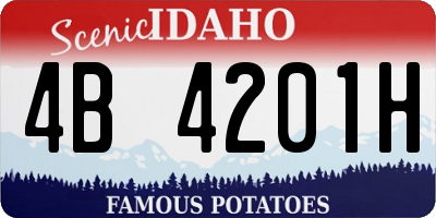 ID license plate 4B4201H