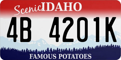 ID license plate 4B4201K
