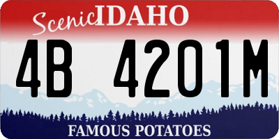 ID license plate 4B4201M