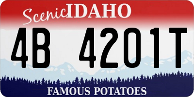 ID license plate 4B4201T